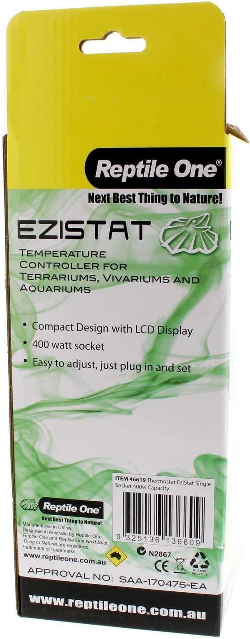 Ezistat Temp Controller Reptile One 10C to 35C Temperature 400 Watt Socket image number 2