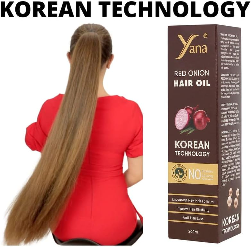 Red Onion Hair Oil for Long Hair Men by Korean Technology image number 1