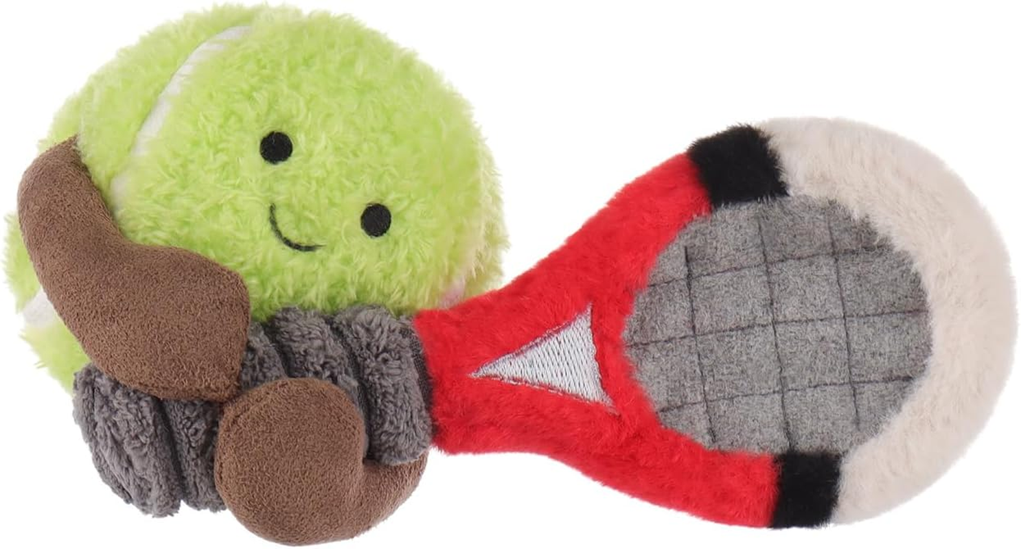 Apricot Lamb Happy Tennis Stuffed Animals for Kids, Soft Cute Plush Toys for Baby Girl and Boy, 4.8 Inches