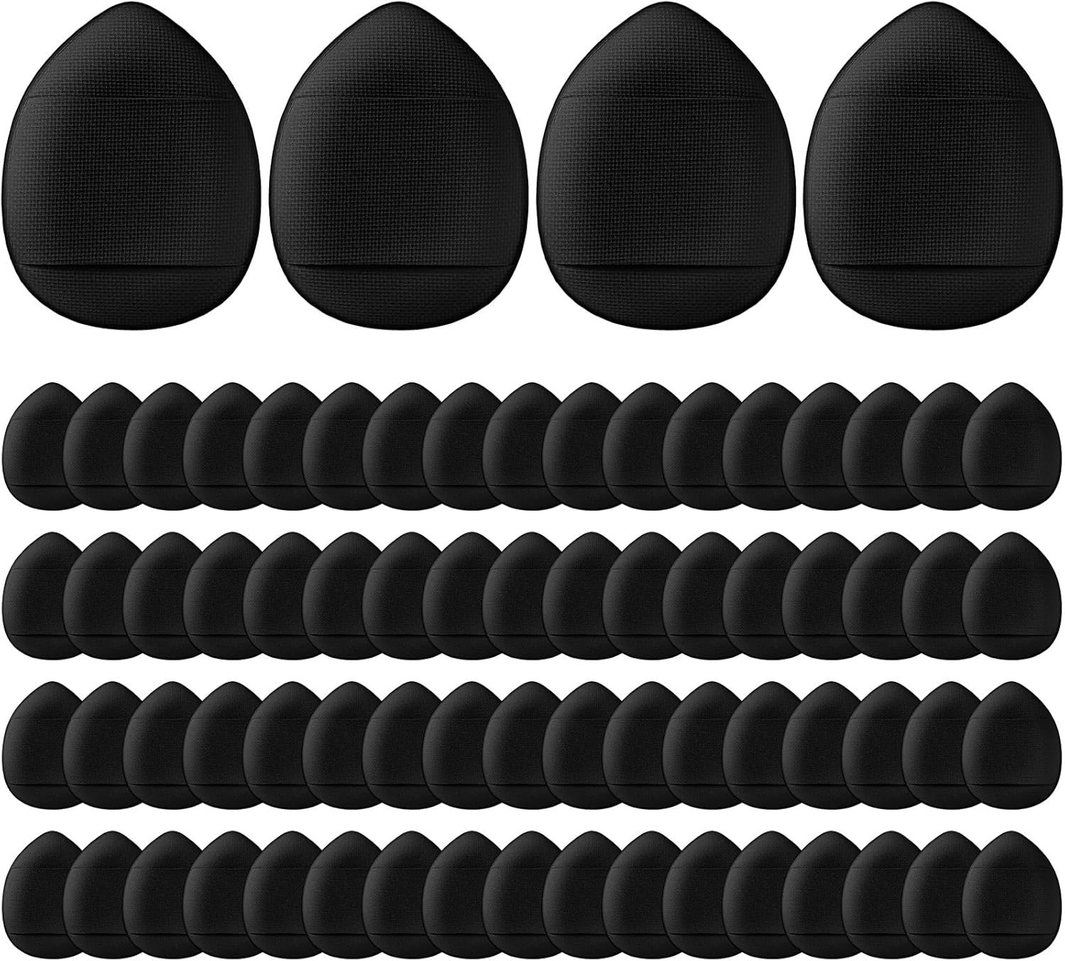 72 Pcs Finger Powder Puff Mini Makeup Sponge Soft Beauty Makeup Blender Puff for Foundation, Face Powder, under Eye Setting, Concealer, Repair Cream, Cosmetic Tool (Cute Colors)