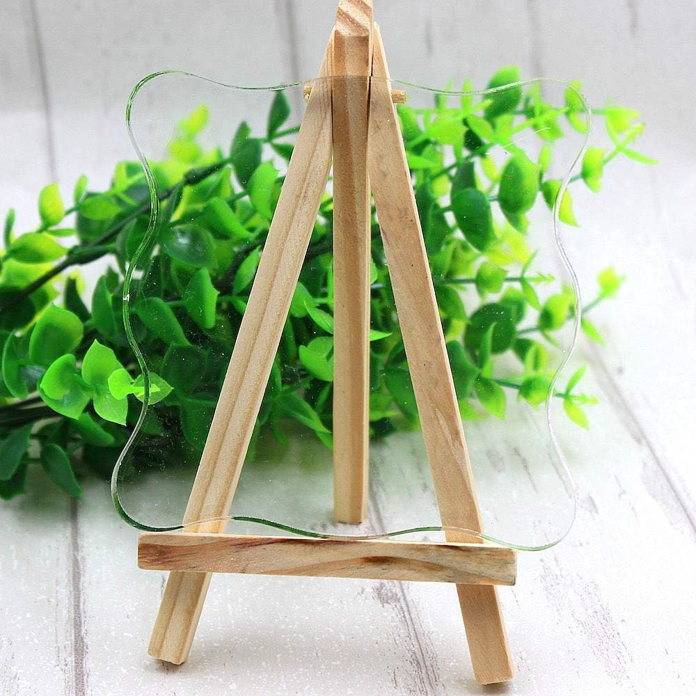 Acrylic Stamp Block with Grips and Grid Square Shape Transparent Acrylic Block Pad Essential Tool for Stamping and Scrapbooking (10 * 10Cm)