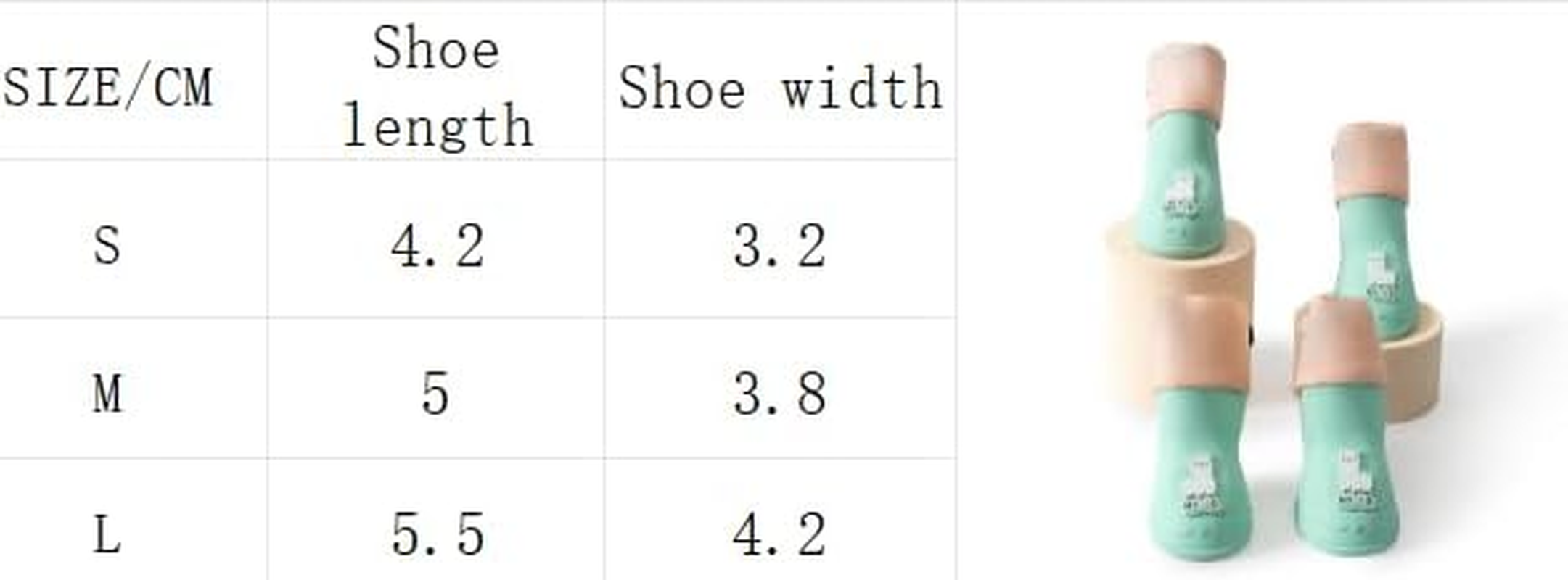 4Pcs Waterproof Dog Boots Dog Shoes for Snow and Rain Middle and Small Dogs (Blue Alpaca, S) image number 1