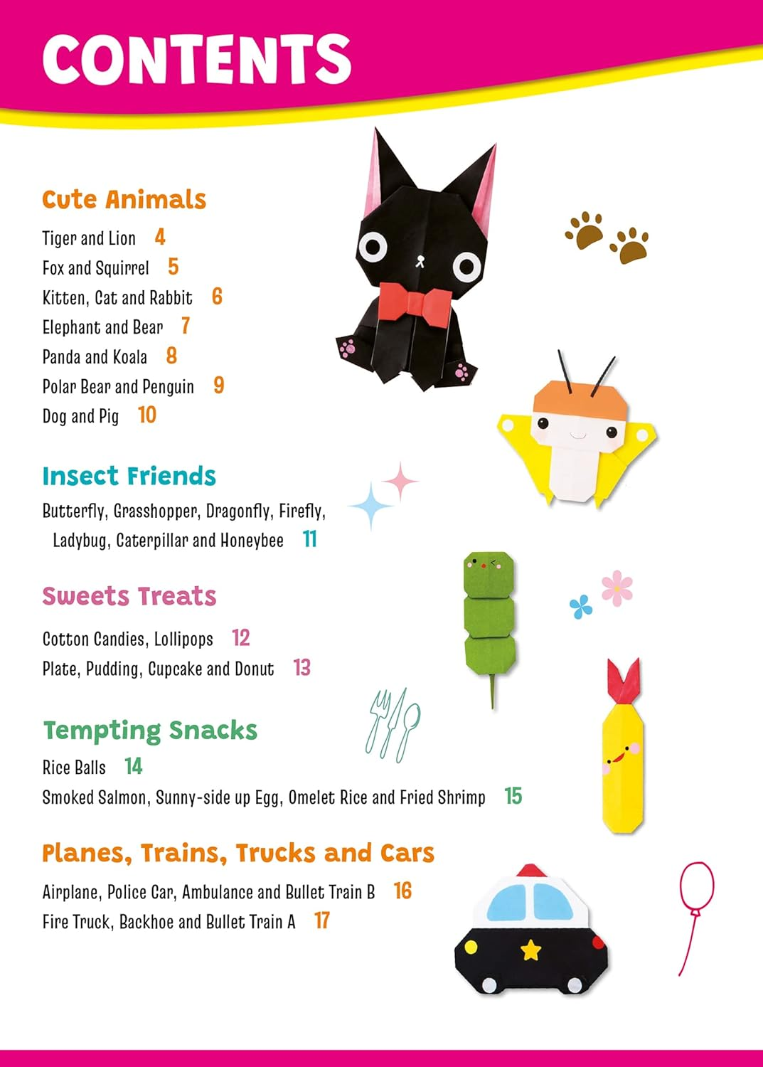 Easy Origami for Kids: Cute Paper Animals, Toys, Flowers and More! (40 Fun to Fold Projects) image number 4