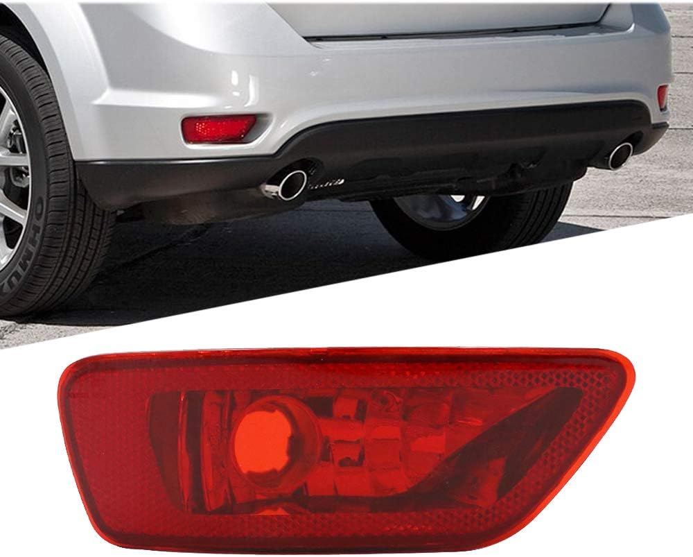 GSRECY Rear Bumper Fog Light Lamp Reflector Cover for Jeep Compass Grand Cherokee 2011-2017,For Dodge Journey 2012-2018 (Left) image number 1