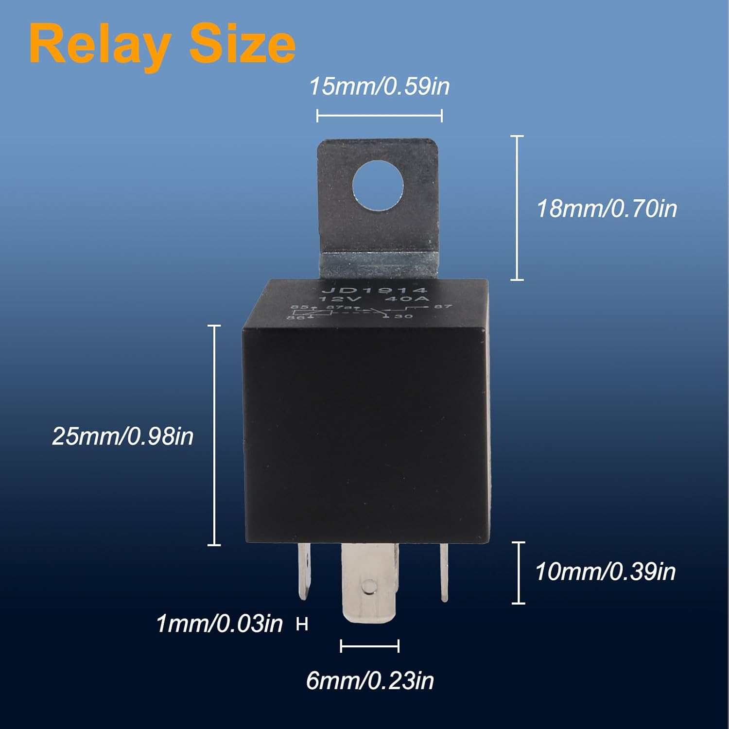 DIANN 5Pcs Car Relay with Harness 12V 40A 5 Pin SPST Harness Sockets with Color-Labeled Wires for Automotive Truck Van Motorcycle Boat image number 3