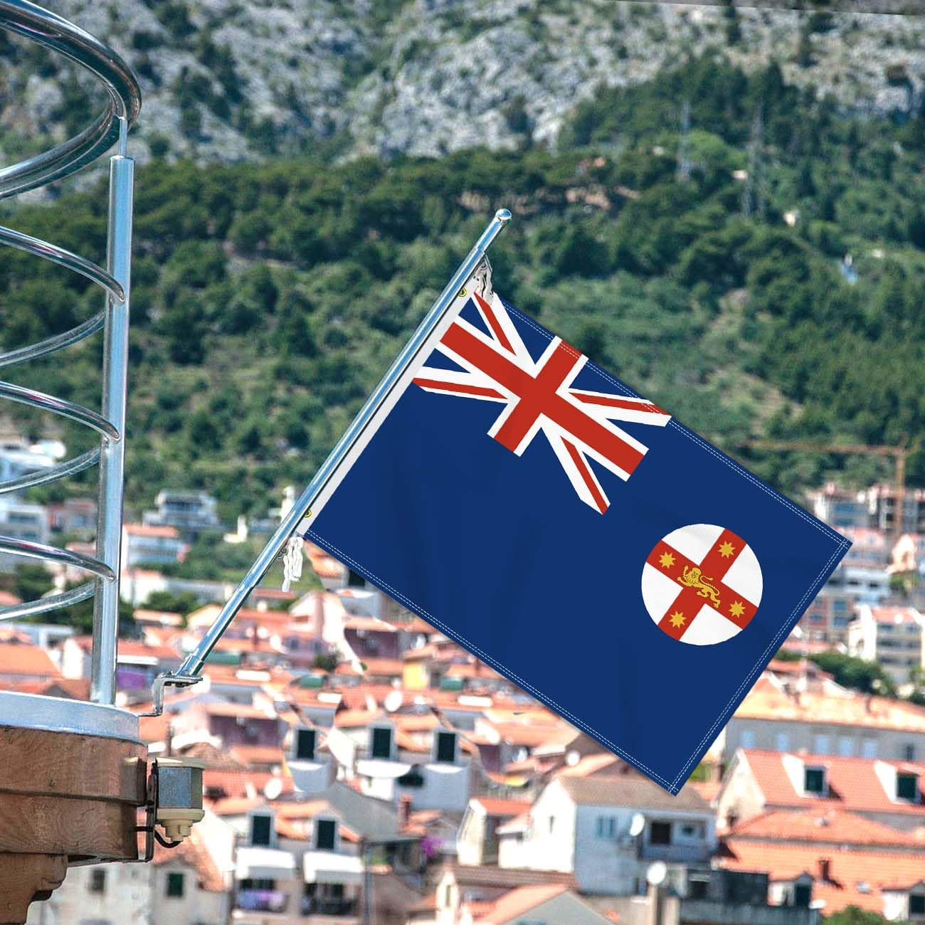 Medium 2&times;3 FT New South Wales State Flag, 60&times;90 CM NSW 100D National Outdoor Banner,Decorgarden with Brass Gromment image number 3