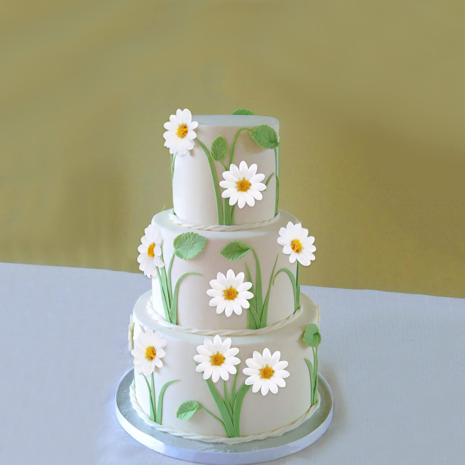 20PCS Daisy Cupcake Toppers Daisy Flower Cupcake Picks Flower Theme Spring Birthday Wedding Bridal Baby Shower Birthday Party Decoration Supplies White image number 6