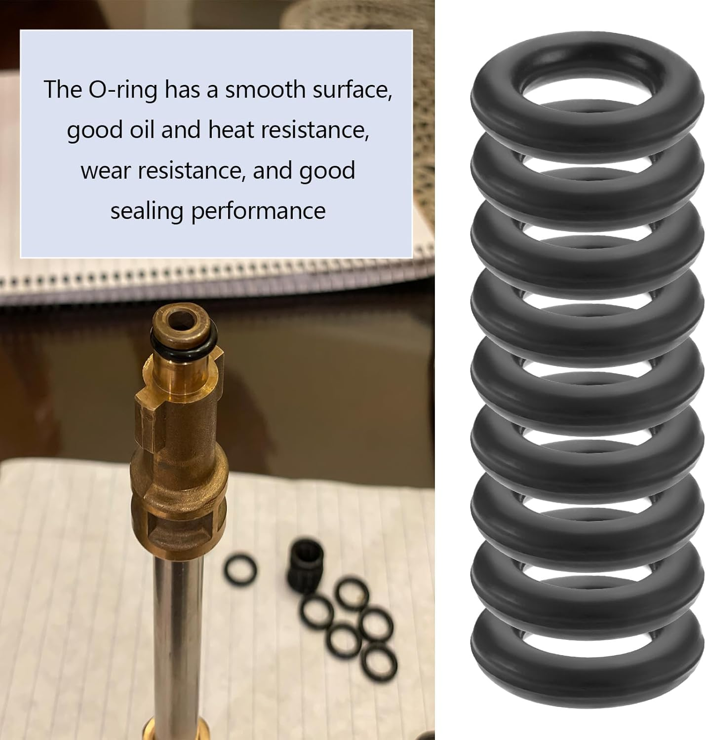 20Pcs O Rings for Pressure Washer Hose Compatible with Black and Decker Pressure Inner Diameter 6Mm Outer Diameter 9.8Mm Thickness 1.7Mm Black image number 5