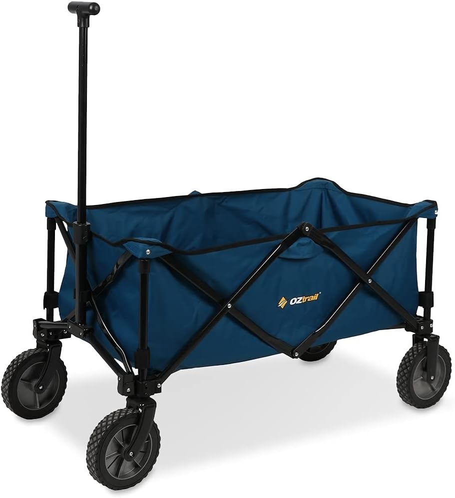Oztrail Collapsible Camp Wagon - Whether Going to the Markets, Beach or Picnic, the Small Packdown Size, yet Large Volume with Sturdy Construction, This Is the Ideal Wagon to Move Your Gear. image number 6