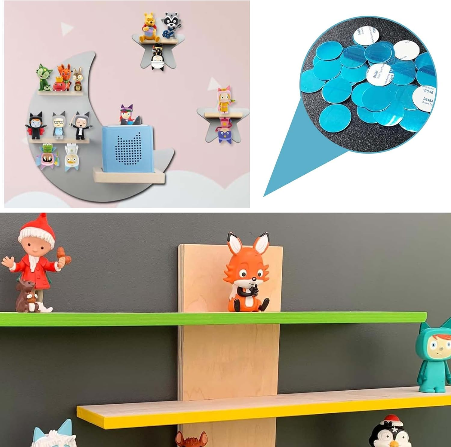 Pack of 100 30 Mm Metal Plates, Self-Adhesive, Magnetic Phone Holder image number 1