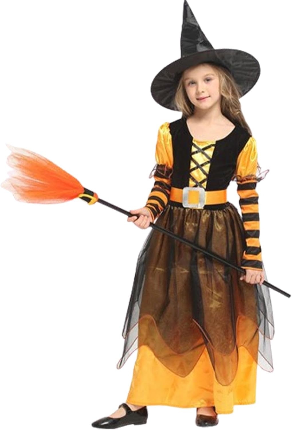 Kids Witch Costume | Cosplay Clothes Witch Costume | Gothic Halloween Cosplay Outfit, Queen Dress Cloth for Cosplay Party image number 2