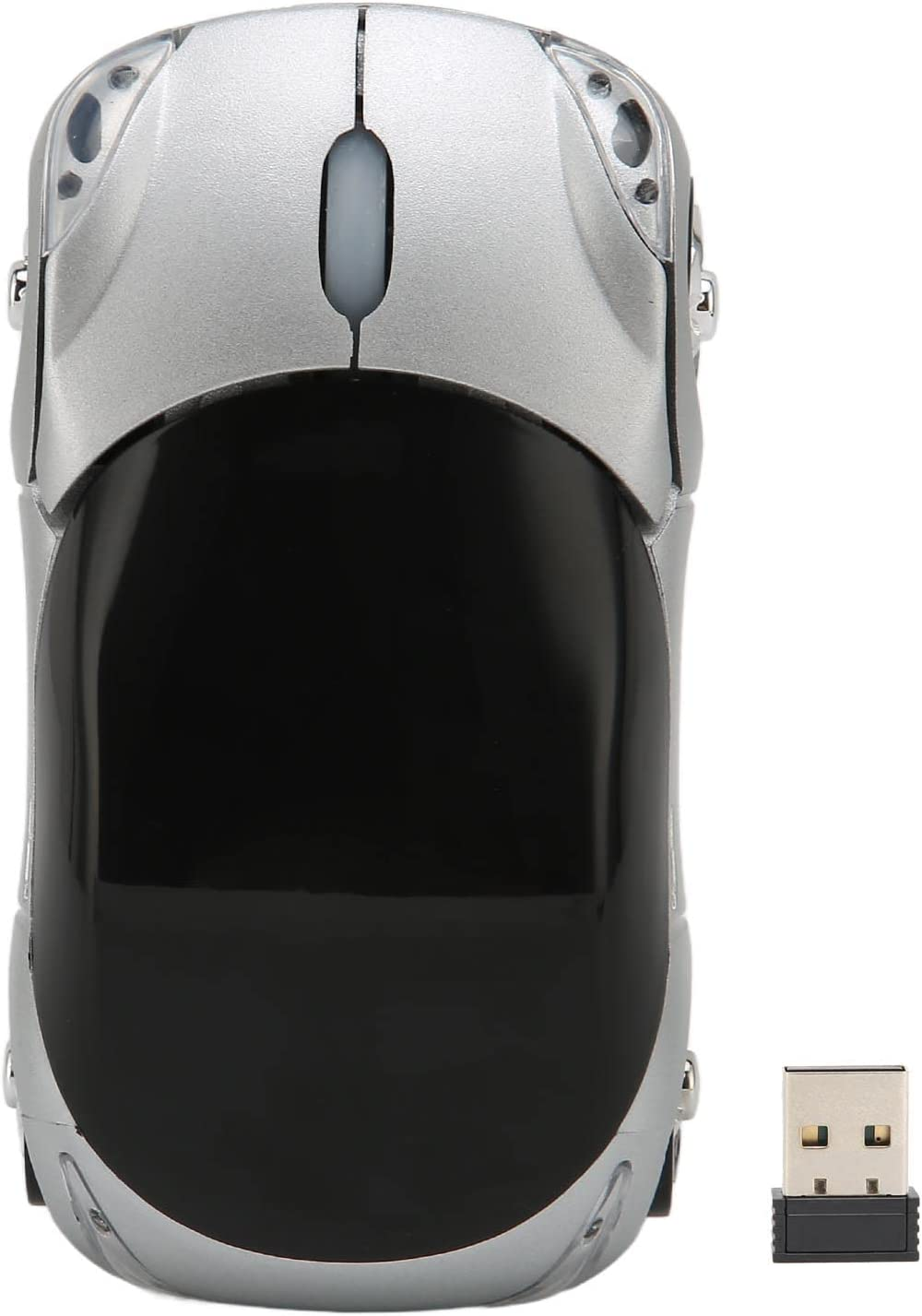 2.4Ghz Wireless Car Mouse, 3D Sports Car Computer Mouse with LED Headlights, Ergonomic Optical Mice for PC, Computer, Laptop, Tablet image number 3