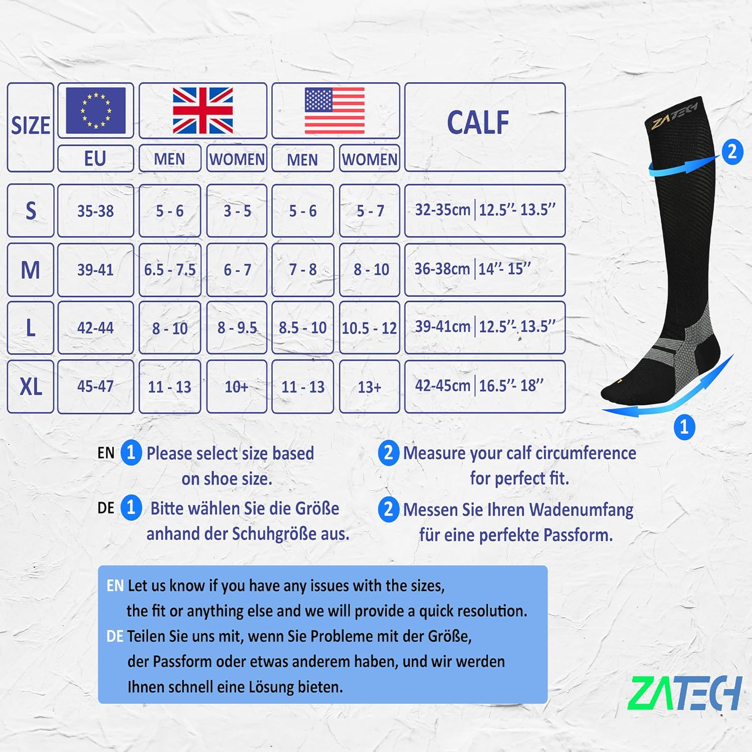 Knee-High Graduated Compression Socks, Plantar Fasciitis Socks for Men & Women, Sports Compression Socks, 20-30 Mmhg image number 1