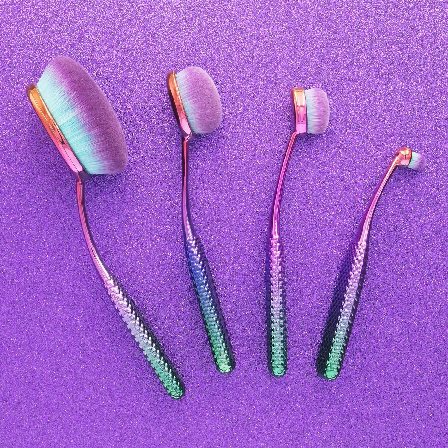 Moda Royal & Langnickel Prismatic Face Perfecting Kit Brush Set 4Pc image number 5