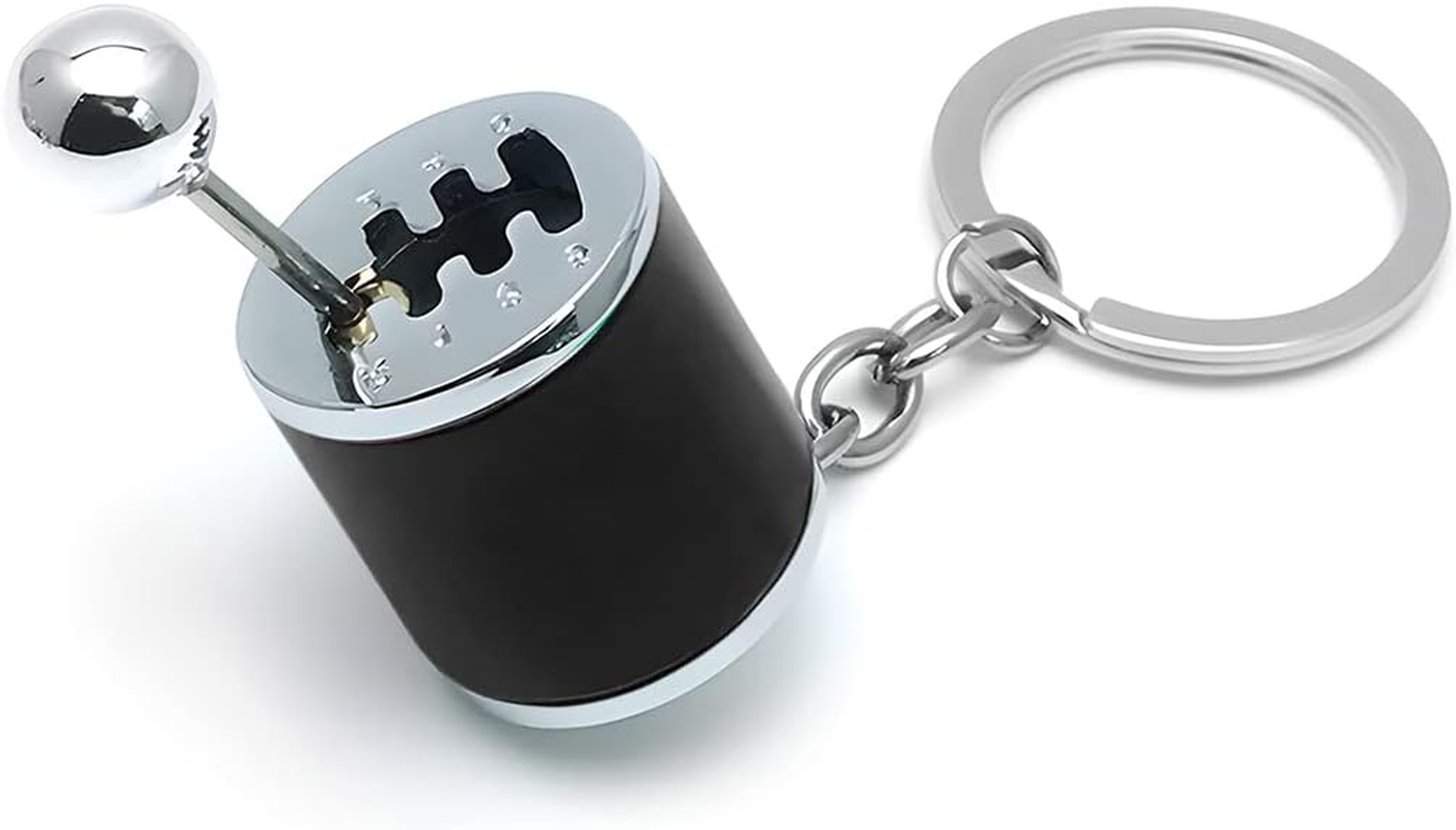 BELOMI Car Shifter Gear Keychain, 6 Speed Shifter Keyring Gadgets, Car Shift Lever Manual Transmission Gearbox Pendant Accessories (Multicolor)