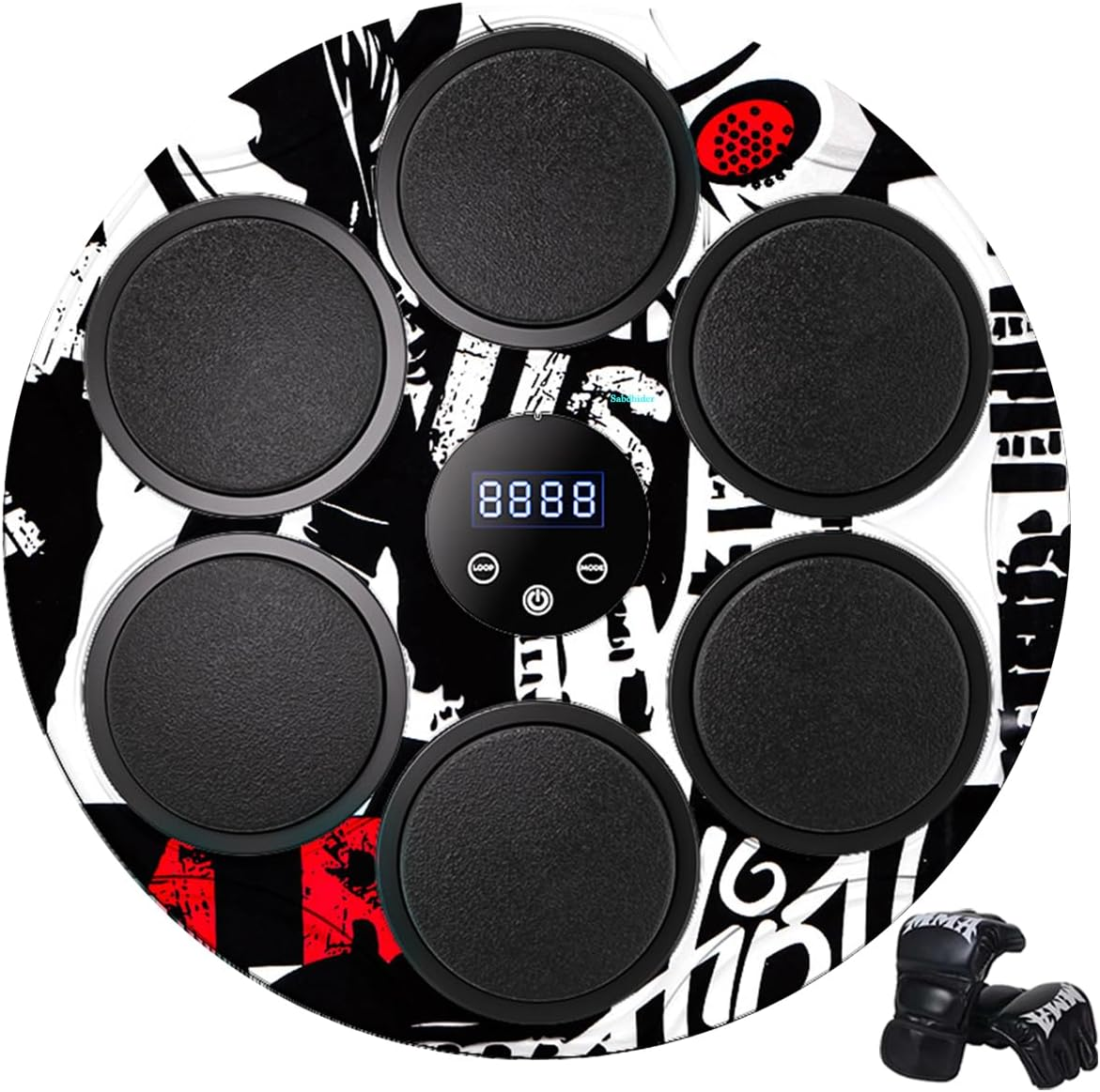 2025 New Music Boxing Machine, Smart Bluetooth Punching Target Trainer with Gloves, Home Workout Boxing Training Equipment for Adults & Teens (Style-B) image number 1