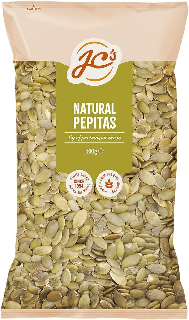 J.C.'S Quality Foods Pepitas (Pumpkin Seeds) 500G