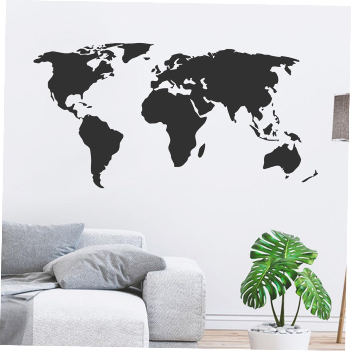 World Map Wall Sticker Living Decor Removable Wall Stickers Map Wallpaper for Bedroom image number 1