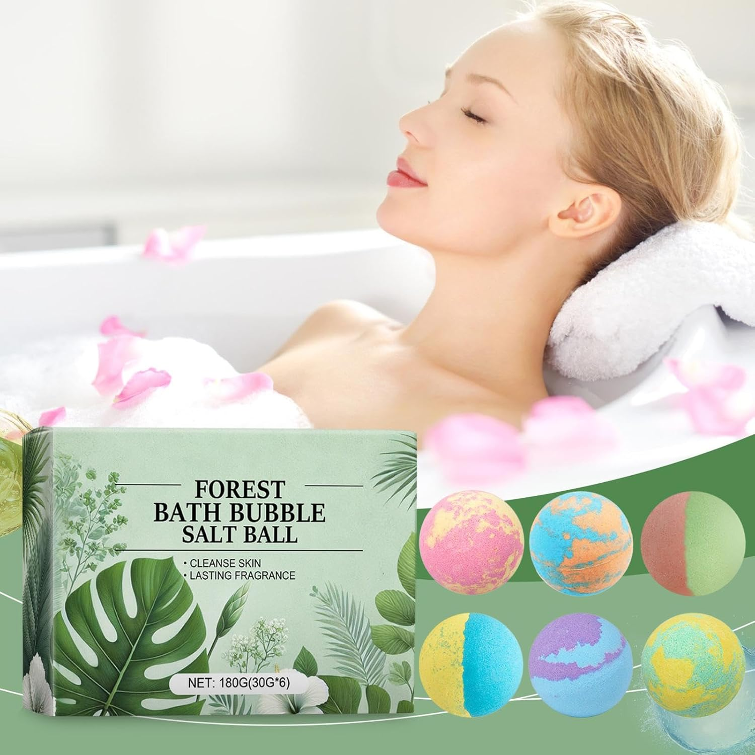 Shower Bombs - Natural Shower Ball,Natural Bath Balls for Relaxation and Stress Relief, Long-Lasting Fragrance Bath Balls
