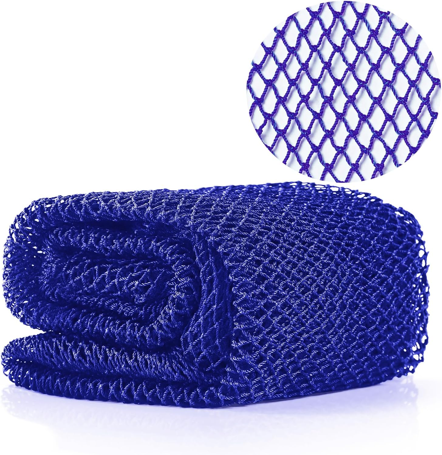 JASSINS African Net Long Bath Net Sponge, Bathing Body Exfoliating Shower Body Back Scrubber Skin Smoother,Stretch Length to 66 INCH (Black)