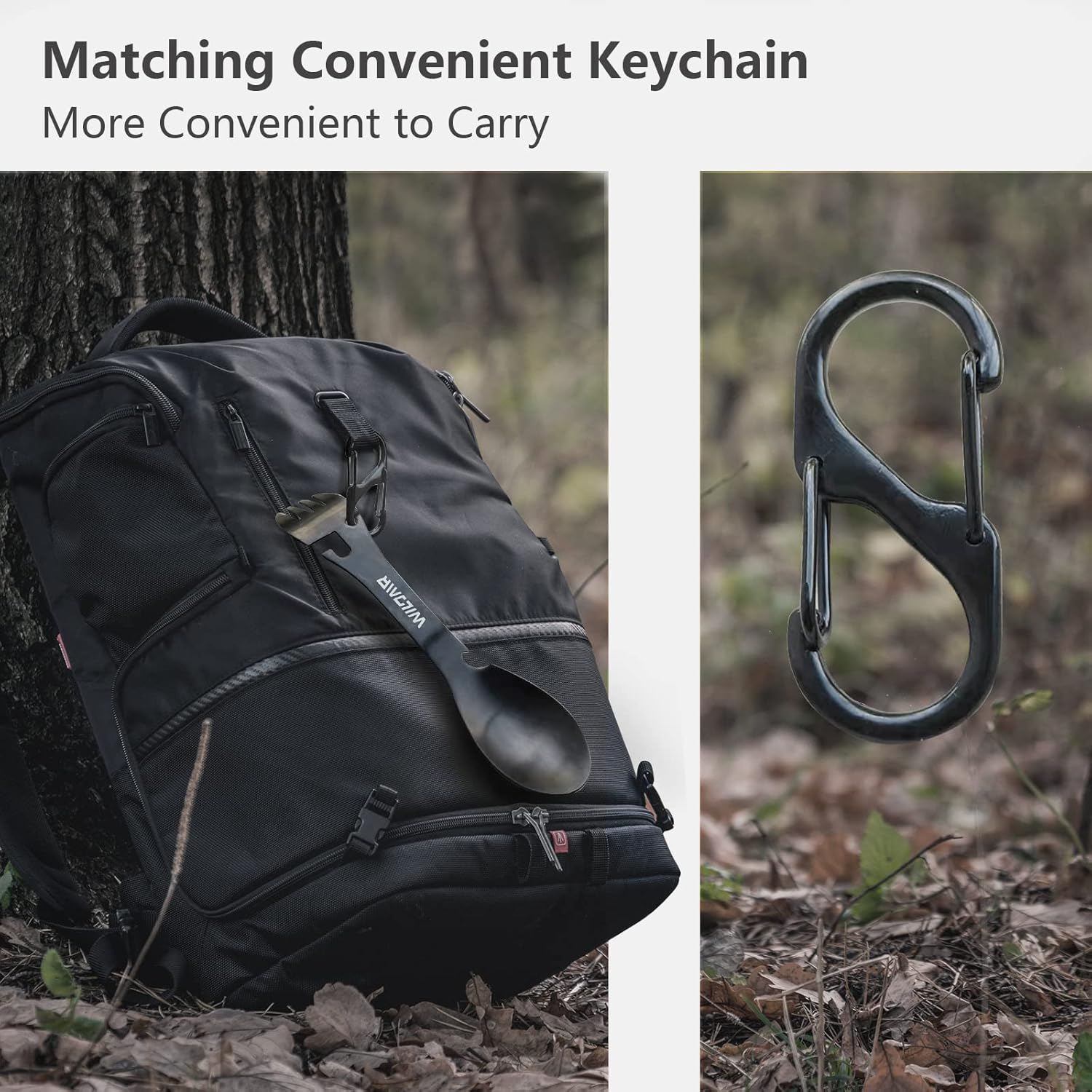 WILDAIR Stainless Steel Spork Camping Utensil with Knife Spoon Fork Bottle Can Opener 5 In1 Functional Multi Flatware image number 2