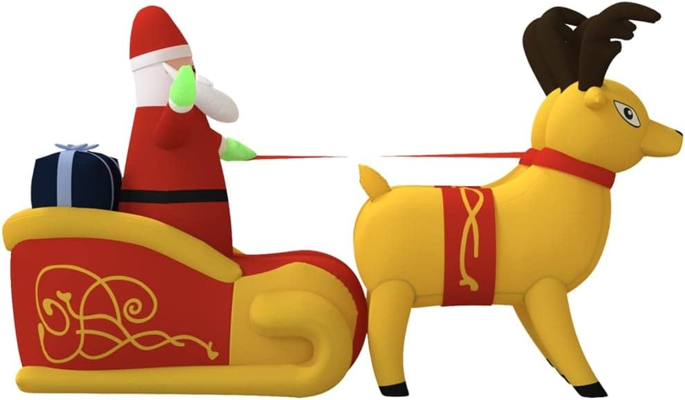 Christmas Reindeer, Xmas Light up Reindeer Outdoor Yard Christmas Decoration Christmas Inflatable Santa and Reindeer Decoration LED 130 Cm image number 6
