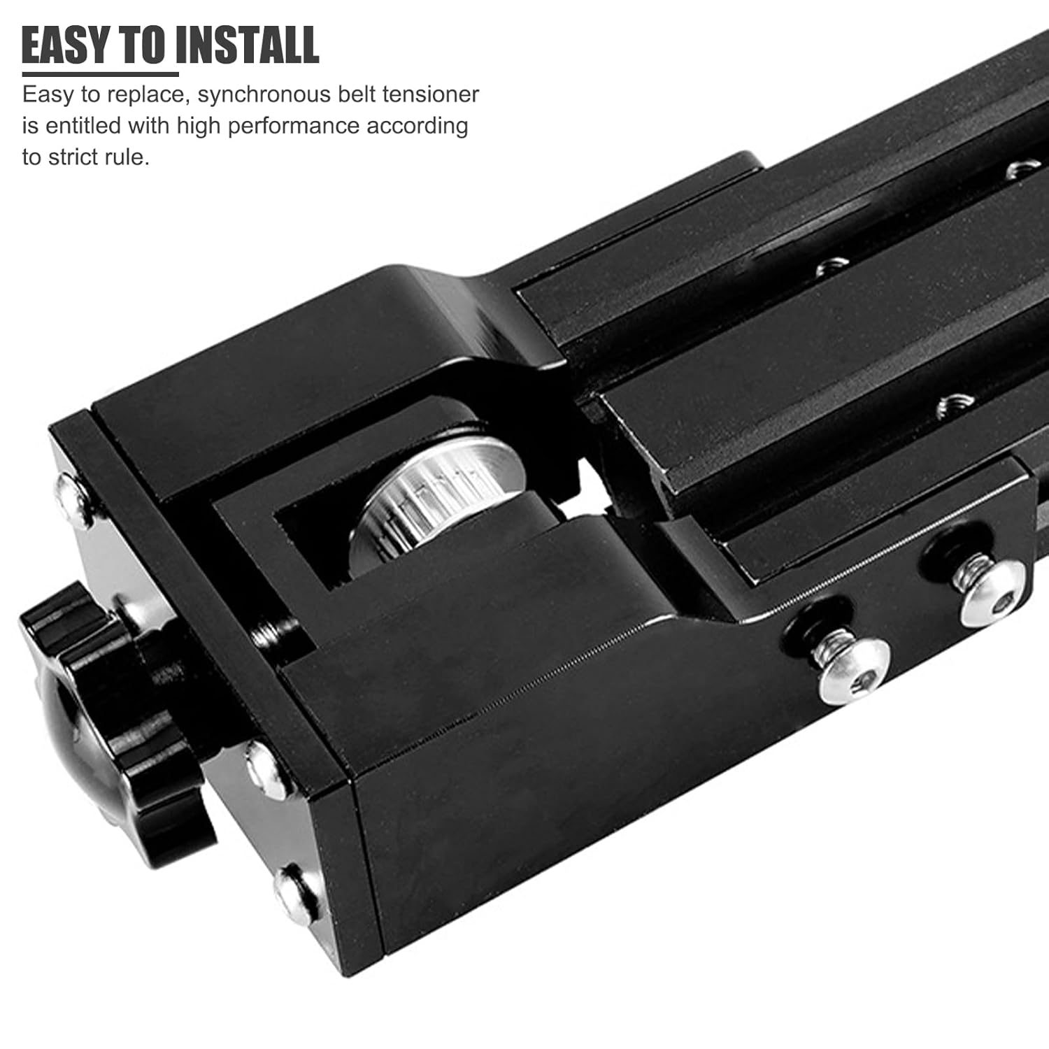 Printer Accessory, 3D Printer Belt Tensioner Kit, 3D Printer Parts Black X-Y-Axis Alloy Synchronous Belt Tensioner Kit Linear Moving Parts for CR10 image number 1