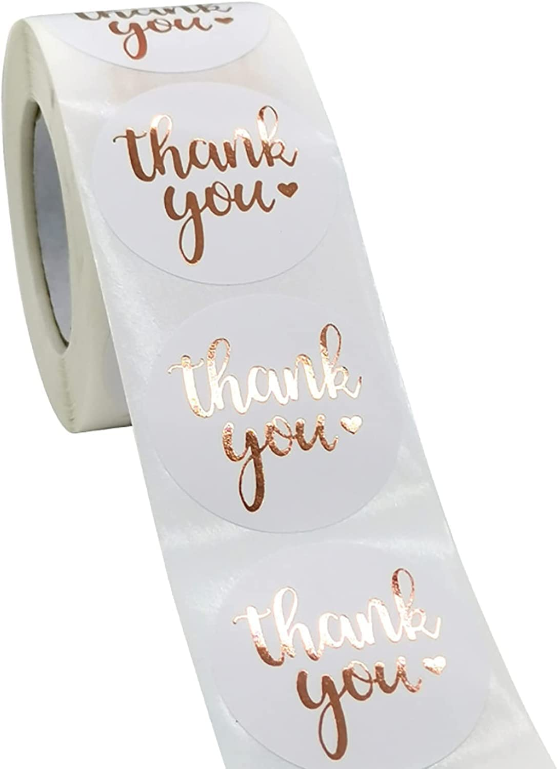 Thank You Sticker Roll, 1 Inch Gold Thank You Stickers Lables for Baking Packaging, Thank You for Supporting My Small Business Stickers 500Pcs image number 3