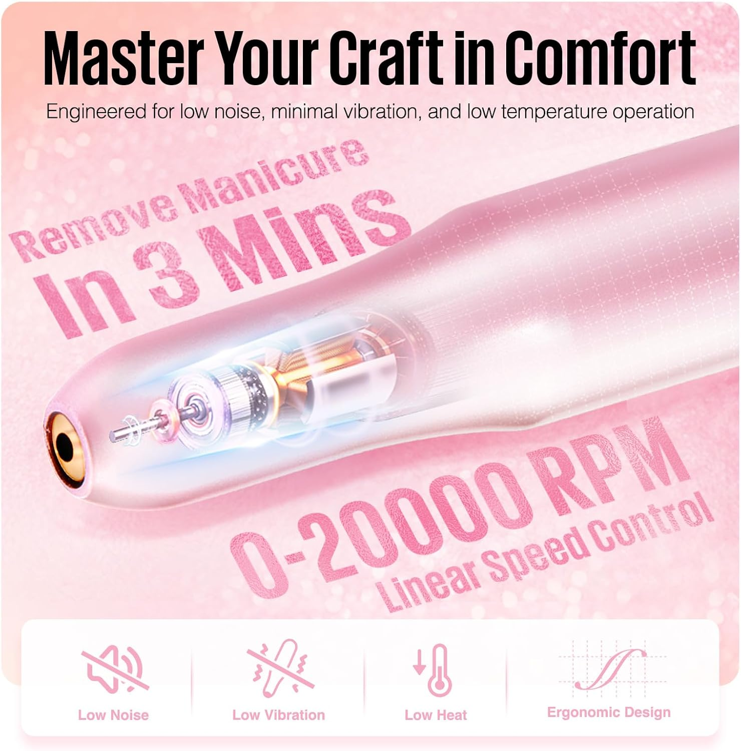 MEFA Nail Drill, 16 PCS Kit Electric Nail Drill with Nail Drill Bits & Cuticle Oil Pen, Portable Electric Nail File Professional, 20000RPM Manicure Pedicure Nail Set Efile Nail Drill for Home Salon