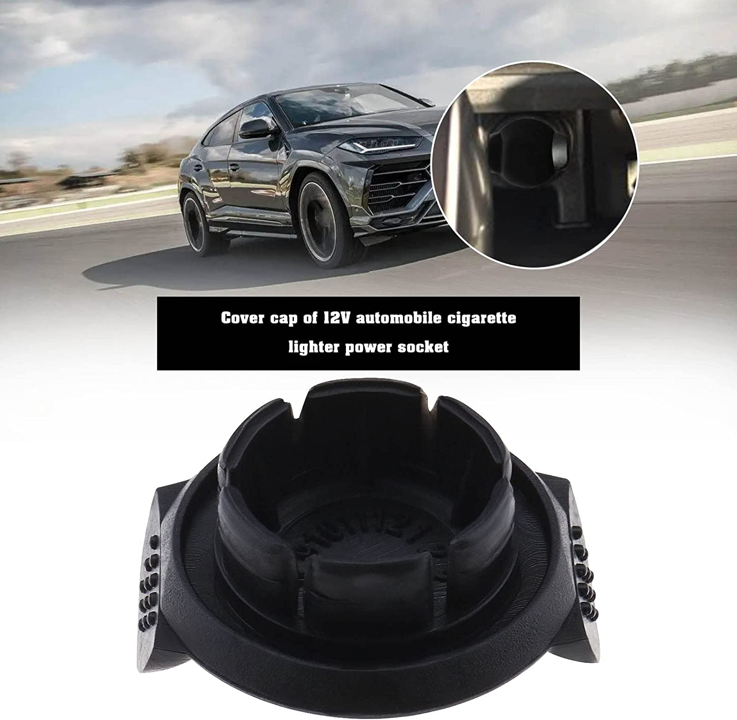 Ecsing 5PCS Cigarette Lighter 12V Socket Cover Power Outlet Cap 21Mm Dustproof Waterproof Cap Replacement Accessories for Most Vehicles Plastic Black image number 6
