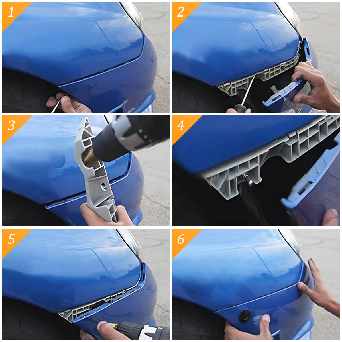 4PCS Universal Vehicle Hood Pins, Quick Release License Plate Lock Clip, Push Button Bonnet Kit, Aluminum Alloy Quick Latch Lock for Auto Bumper, Diameter 1.18 Inch Fits Most Cars (Red) image number 4