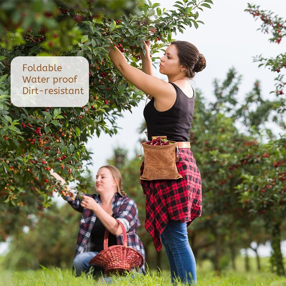 3 Pack Mushroom Picking Bags, Portable Camping Picking Bags, Outdoor Fruit Picking Bags, Foldable with Drawstring for Camping, Shelling, Picnic, Traveling, Hiking image number 4