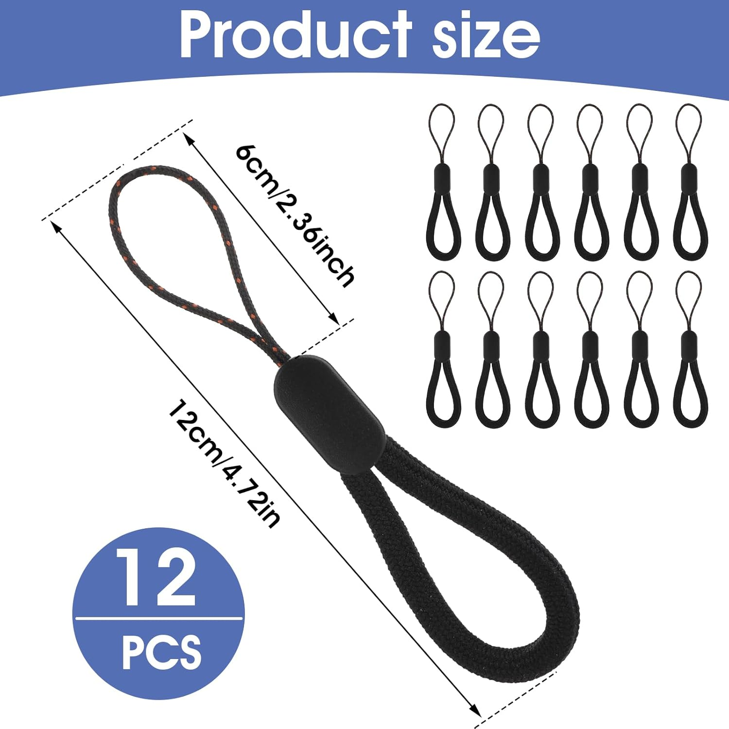 Amabro Adjustable Lanyard Finger Strap Wrist Lanyard Ring Lanyard Short Rope for Cell Phones, Phone Cases, Keys, Cameras, Etc image number 3