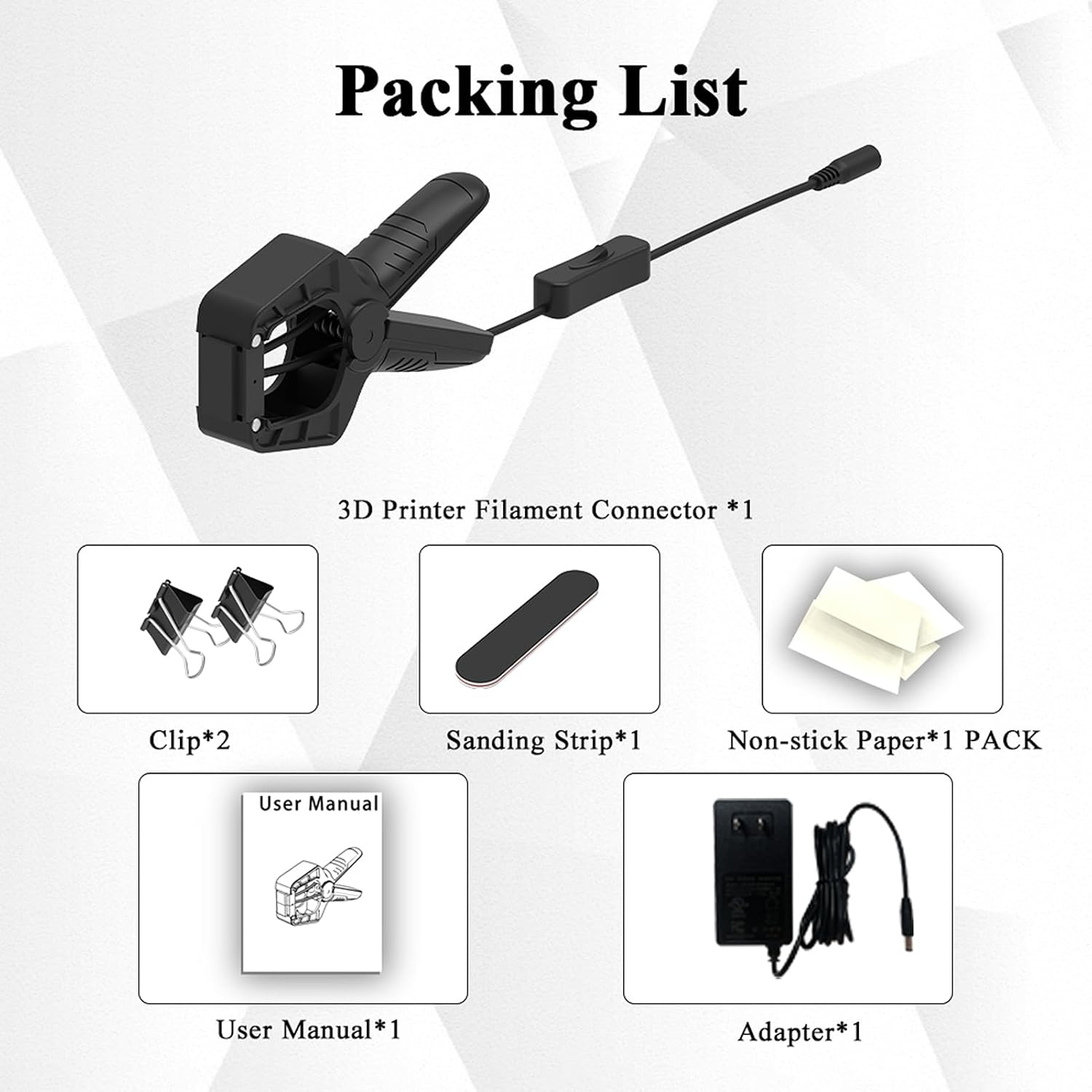 Filament Welder Splicer Connector Suitable for 3D Printer Filament 1.75Mm PLA/ABS/PETG/TPU/PA/PC Material Rapid Heating Intelligent Protection Easy to Use image number 4