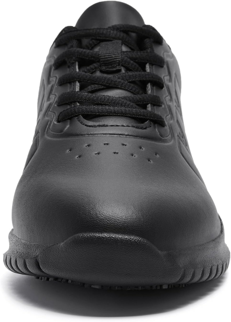ENLEN&BENNA Non Slip Shoes for Women Food Service, Kitchen Chef Oil-Proof Slip Resistant Work Shoes Waterproof Comfort Lightweight Sneakers with Lace up Black image number 2
