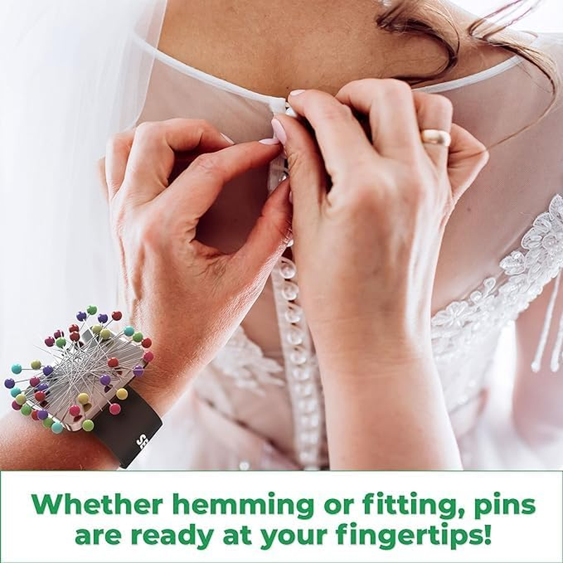 Magnetic Pin Cushion for Sewing &ndash; Wrist Pin Holder &ndash; Sewing Notions Sewing Quilting Supplies &ndash; Magnetic Pin Holder for Sewers & Hairstylist &ndash; Magnetic Pin Holder for Sewing Quilting Gift image number 6