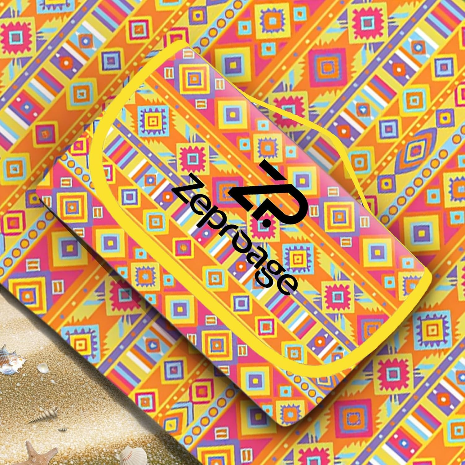 Waterproof Picnic Blankets, 150X200Cm Picnic Mat Outdoor Portable Travel Camping Striped Blue and Green