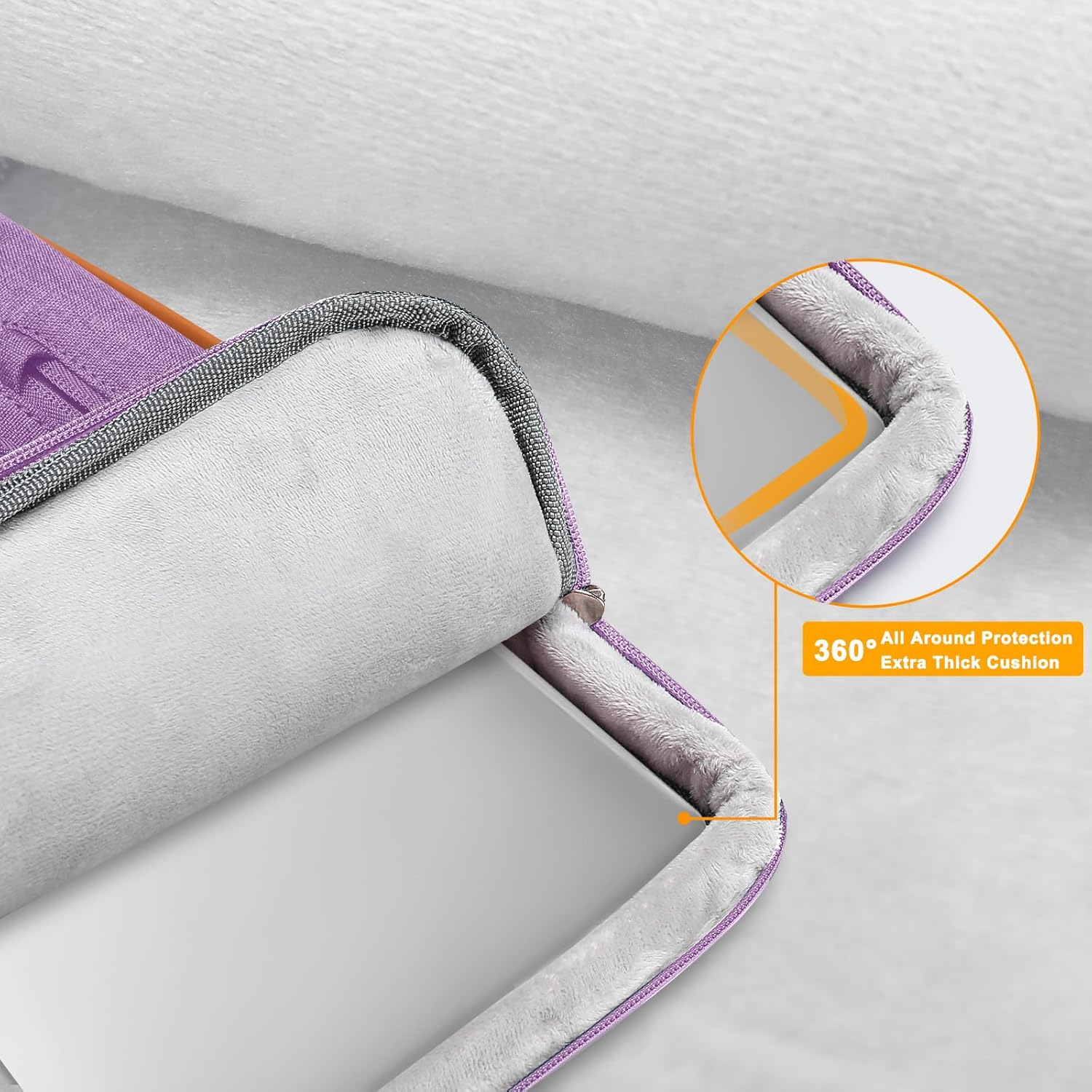 MOSISO 360 Protective Laptop Shoulder Bag, Computer Bag, Side Open Messenger with 4 Zipper Pockets&Handle image number 2