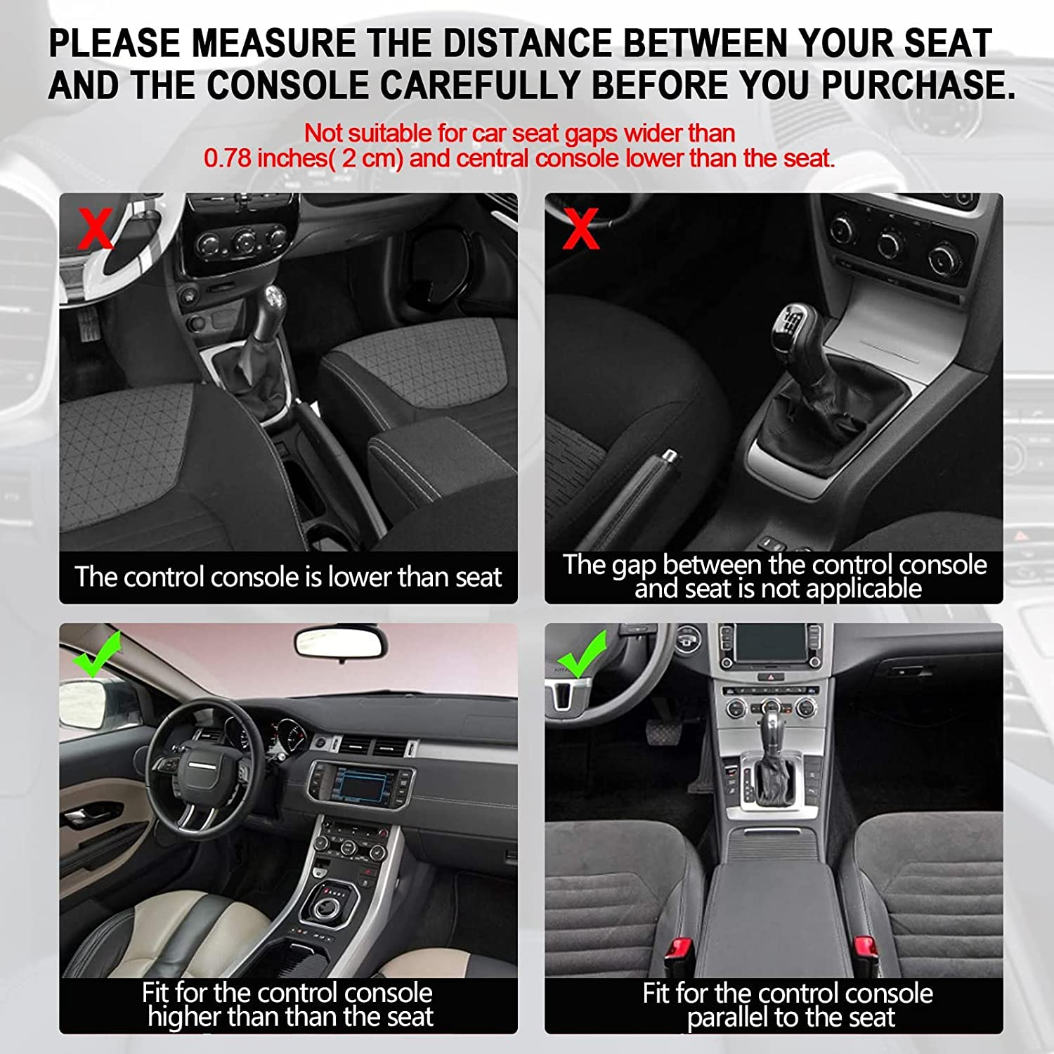 Car Seat Gap Filler Organizer, 2 Pack Multifunctional Car Seat Organizer, Auto Console Side Storage Box with Cup Holders 2 Seat Hooks for Drink, Car Organizer Front Seat for Holding Phone, Sunglasses image number 1