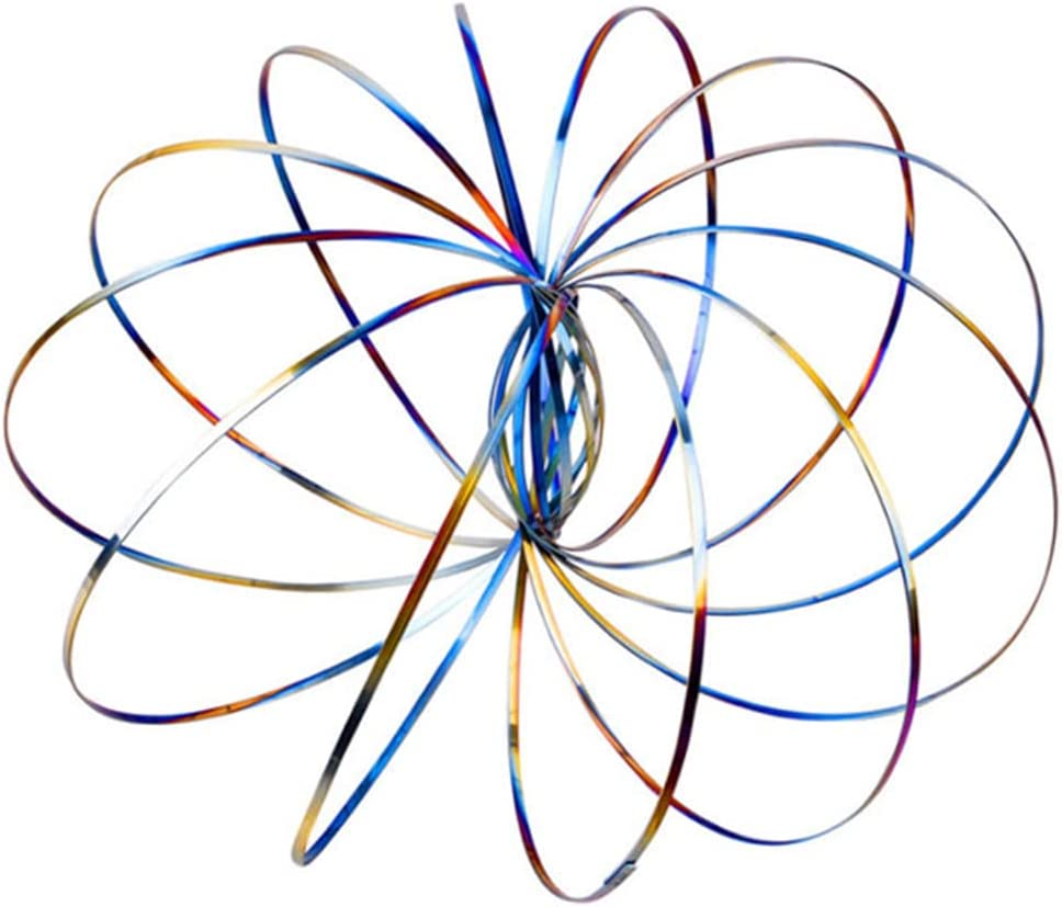 Magic Flow Ring, Thick Stainless Steel Arm Flow Rings Spring Toy for Kids Gift, Party, Toy Party, Magic Show (Color) image number 5