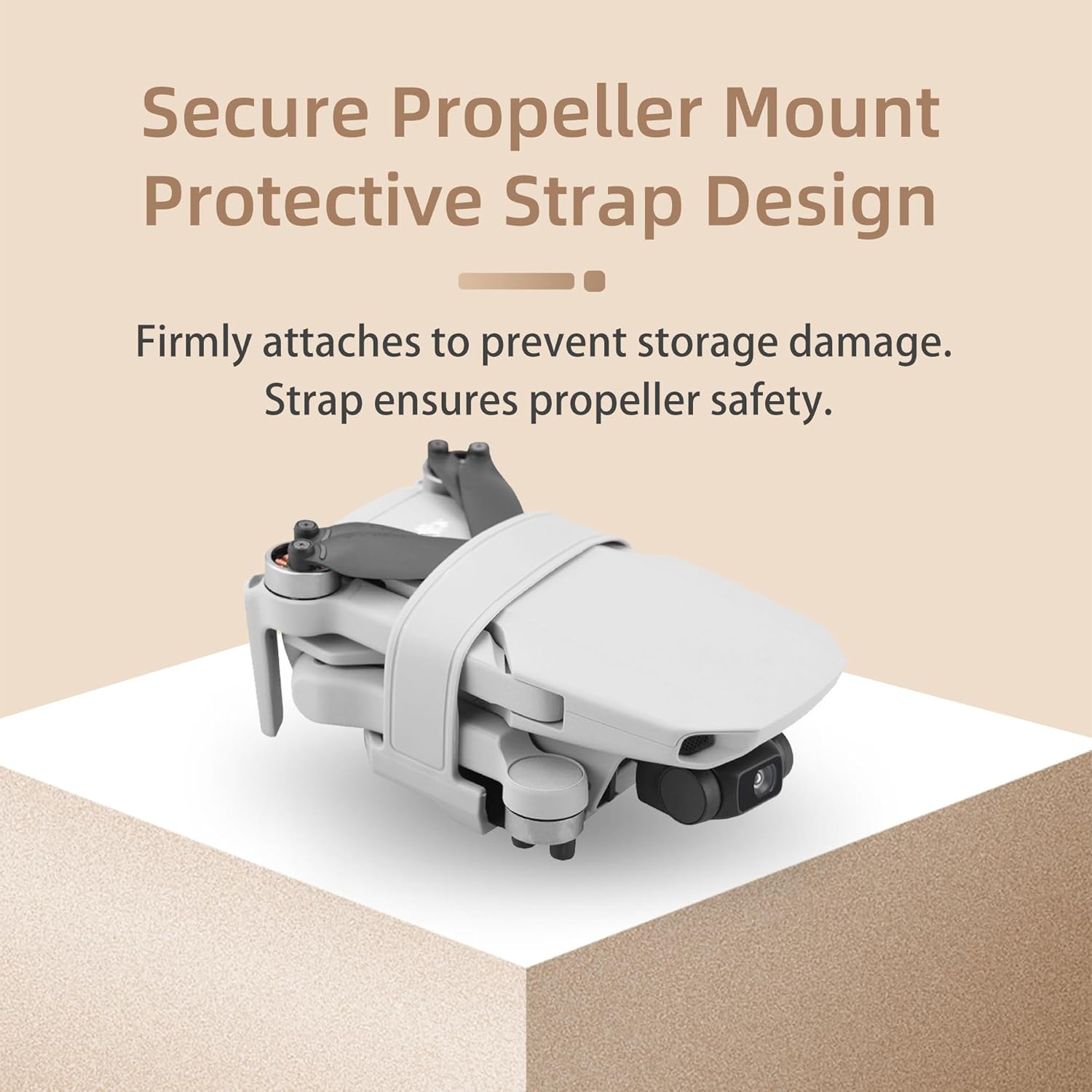 Propeller Guard Strap Holder Protector Stabilizer for DJI Mavic Mini/Mini 2/Mini SE Drone Accessories (Grey) - Red image number 4