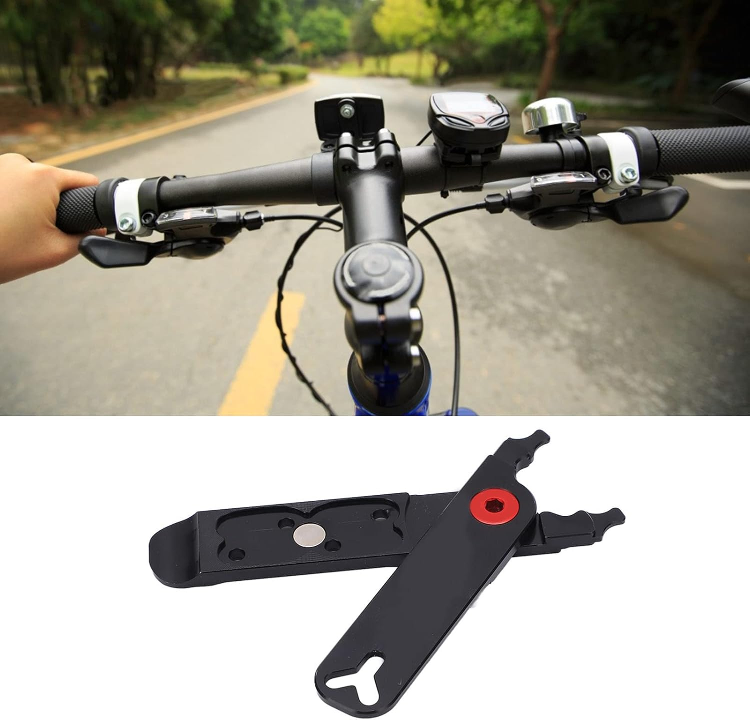 Chain Link Pliers, Powerful Multifunctional Chain Link Removal Tool Portable Aluminum Alloy for Bike Accessories Black