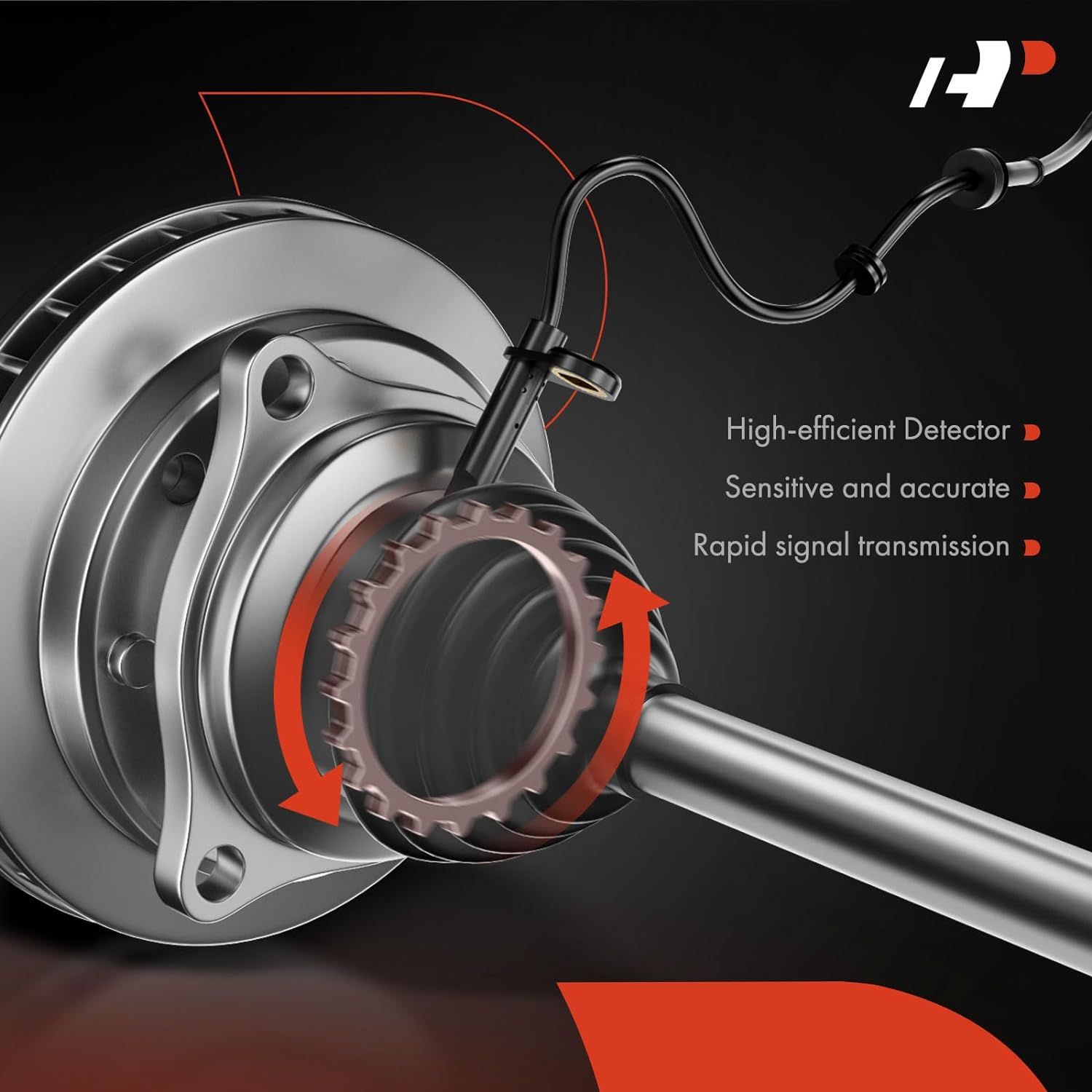 A-Premium ABS Wheel Speed Sensor Compatible with BMW Models - E30 318I/325/325E/325Es/325I, E28 524Td, E30 M3, RWD - Rear Driver or Passenger Side, Replace# 34521155041 image number 6