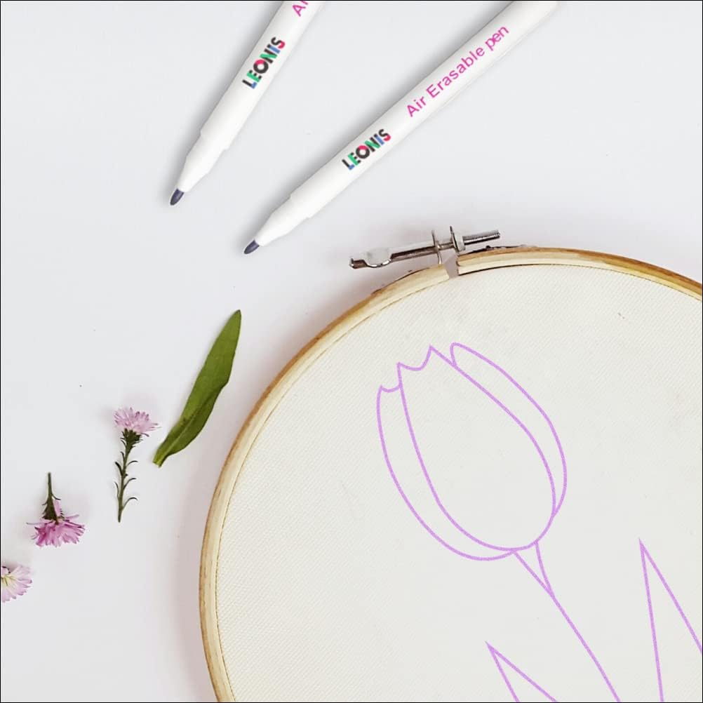 LEONIS Disappearing Ink Fabric Marking Pen Pink 10 Count Pack [ 78010 ] image number 1