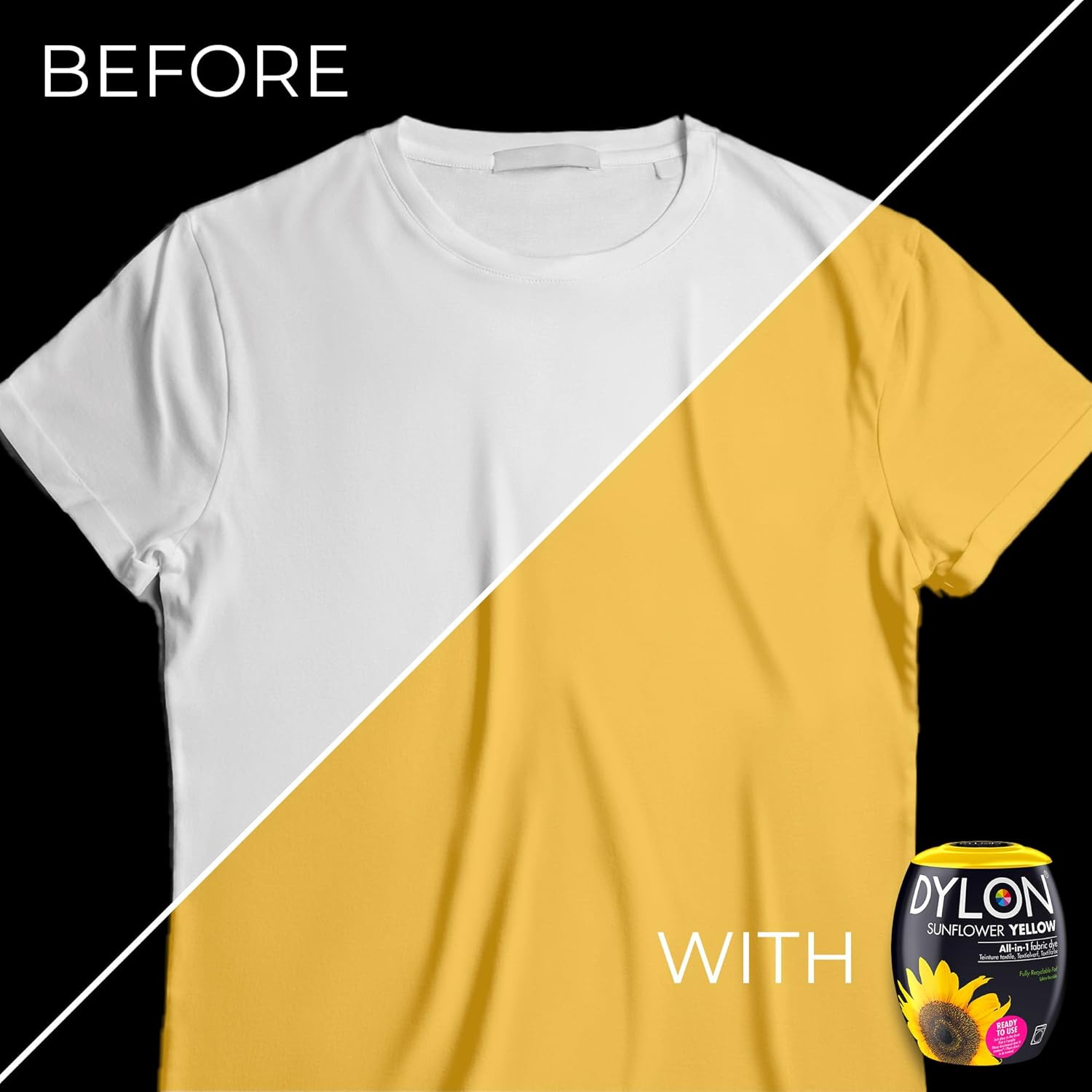 DYLON Machine Dye Pod - Sunflower Yellow, 350G image number 2