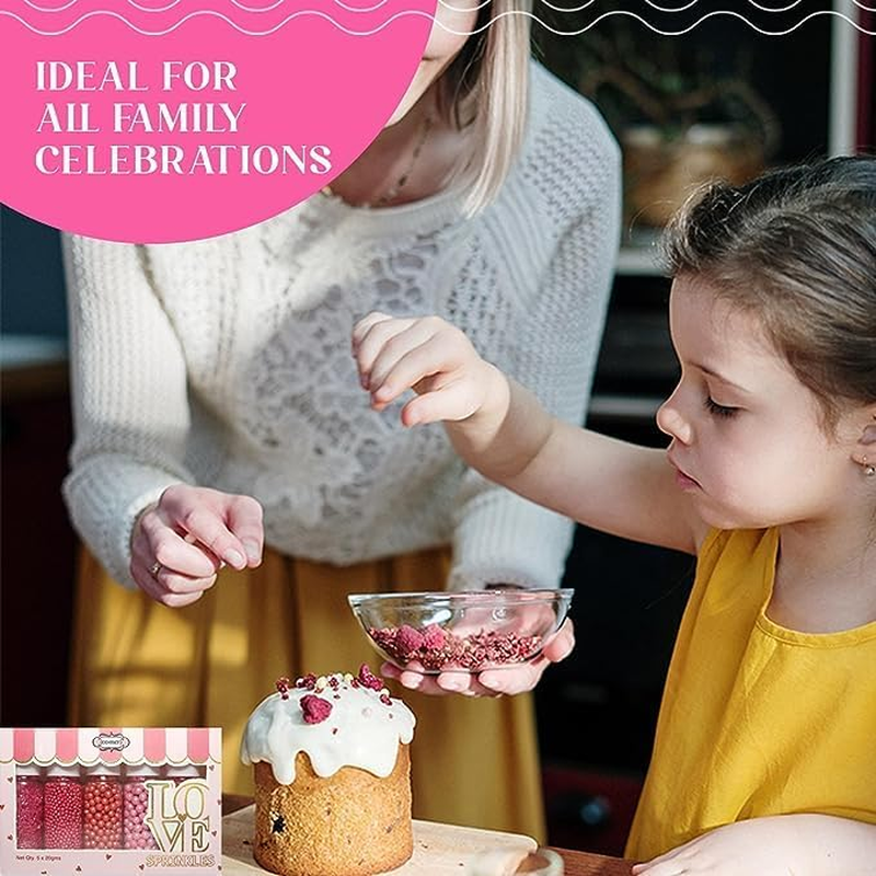 Confect Blue Sprinkles | Frozen Sprinkles | Sprinkles for Cakes & Cupcakes Decoration | Assorted Pack of 5 Backyard Gathering Sky Blue Pearl Sprinkles Mix Dragees, Jimmies & Sparkling Sugar - 3.5 Oz image number 1