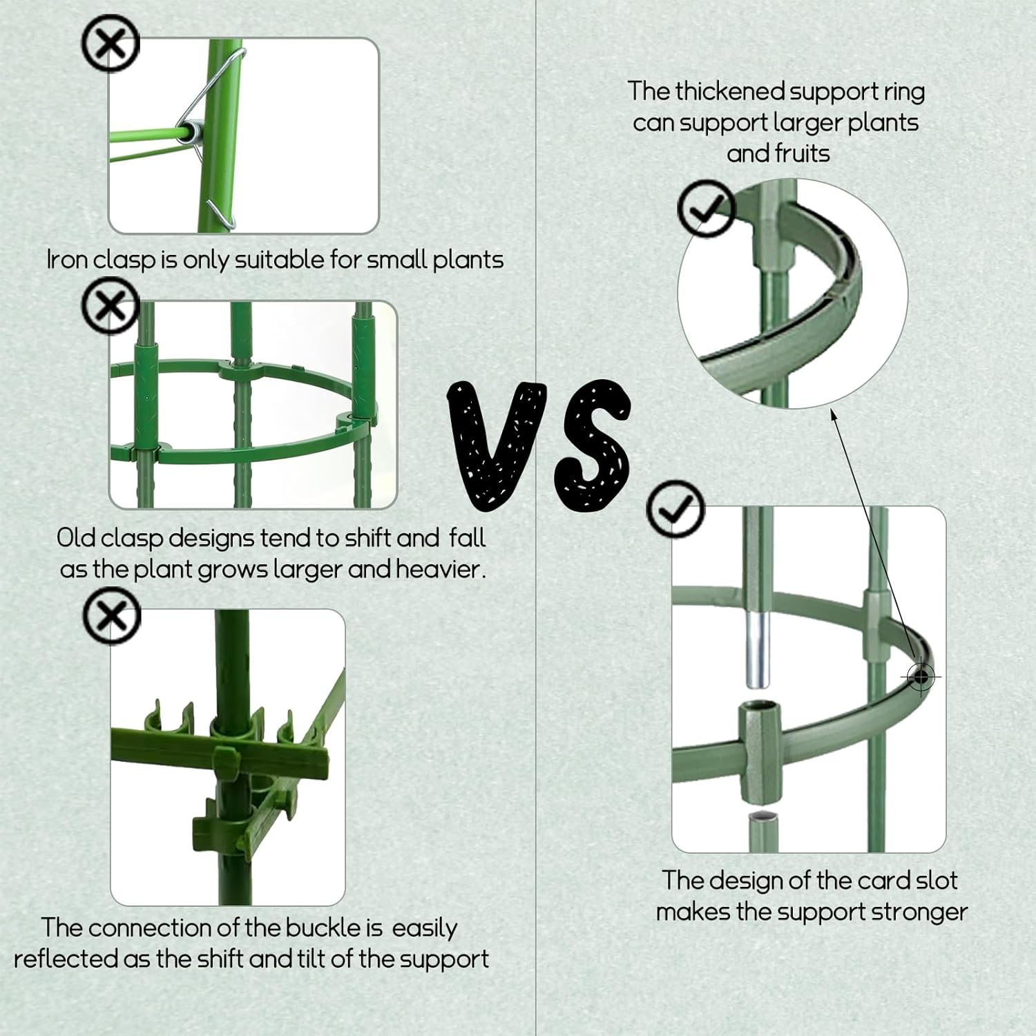 1 Packages Plant Rack, Tomato Cage, Tomato Rack up to 54.5 Inches Adjustable Height for Growing Tomato Plants, Potted Green, Climbing Vegetable Plants (1) image number 3