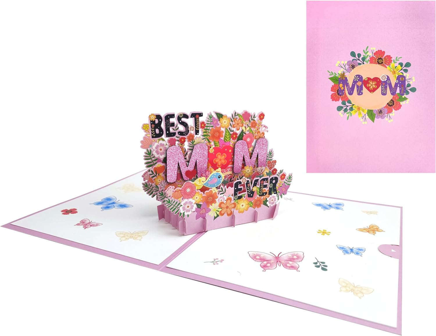 Bighan Pop up Happy Mother'S Day Card, 3D Mother'S Day Pop up Greeting Boxed Cards Anniversary Pop up Cards for Women, A