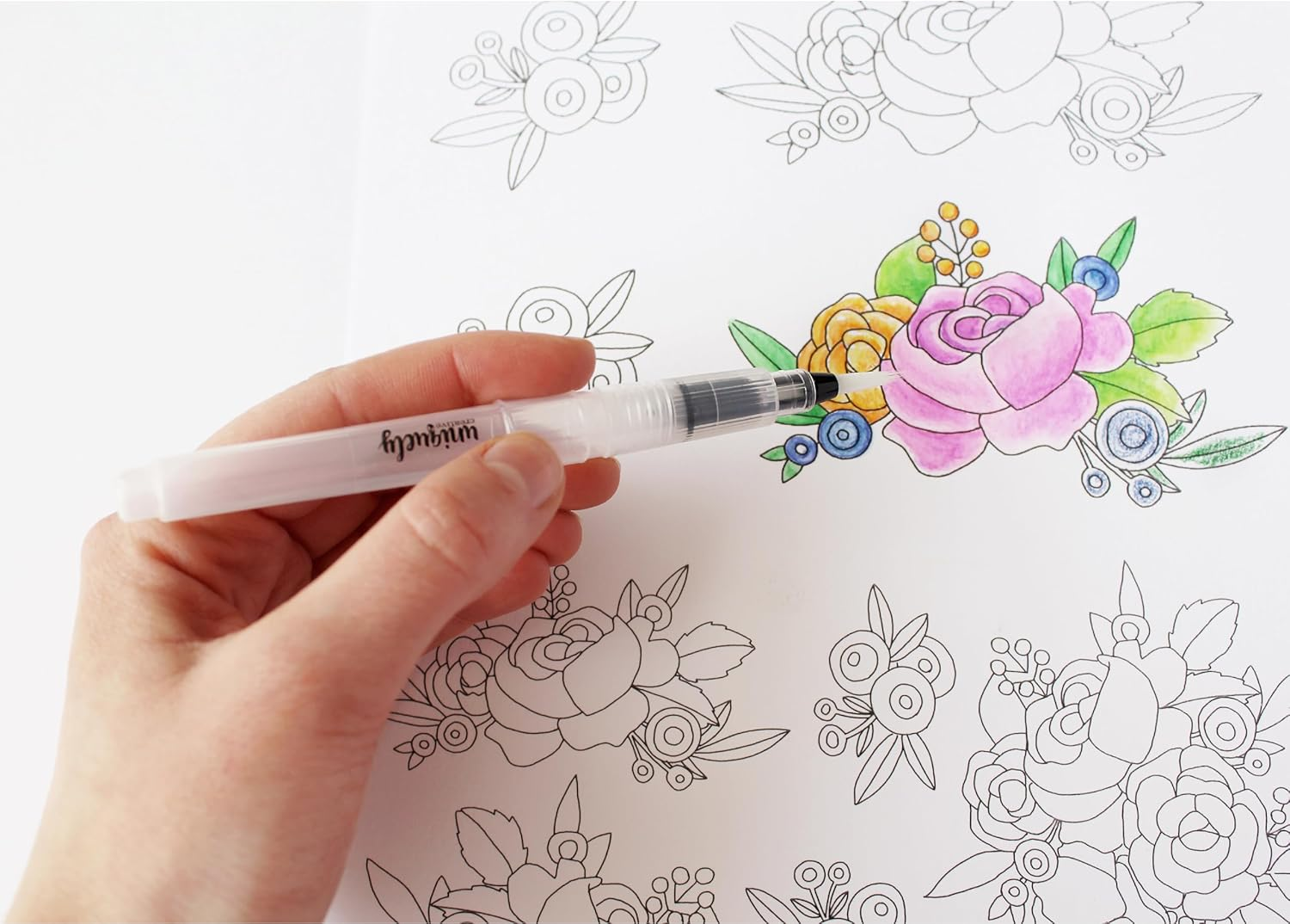 Uniquely Creative UNIQOLOUR Waterbrush Pen for Watercolour Painting (Clear 14.5 Cm) image number 1