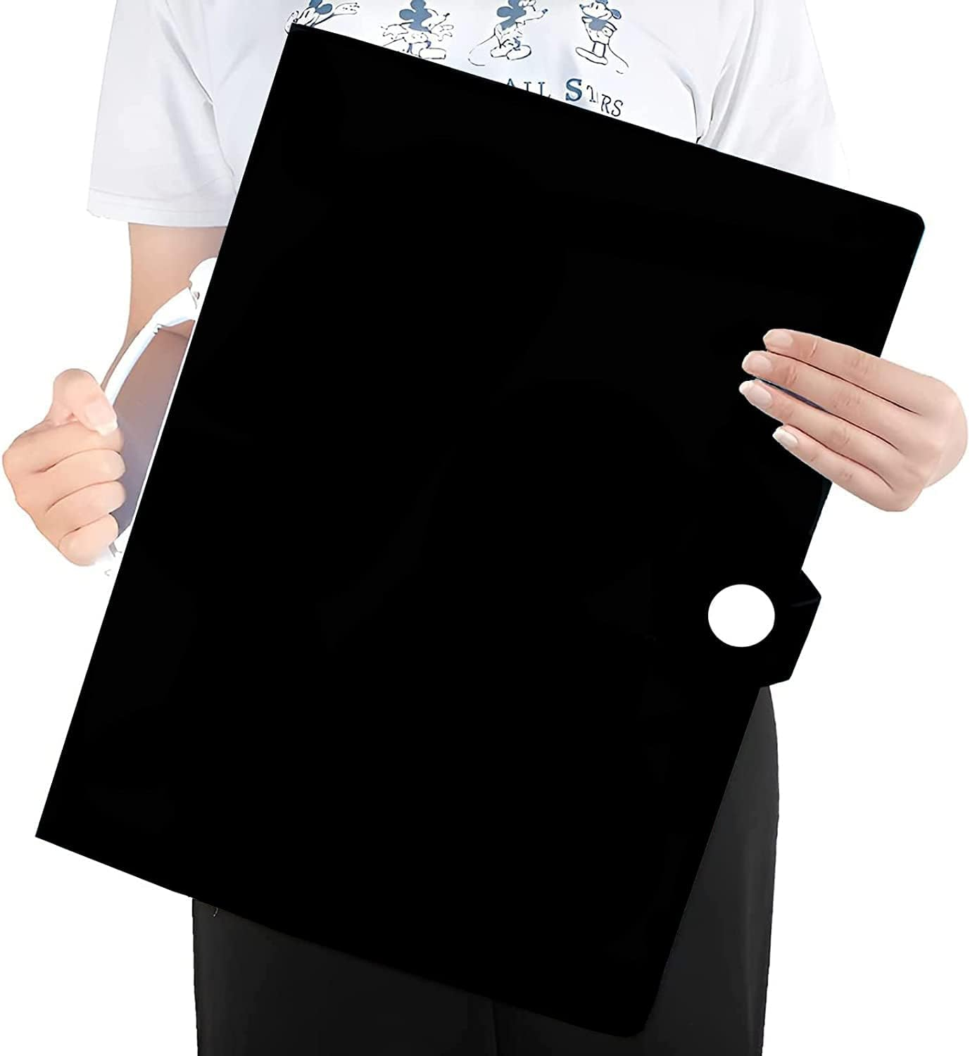 2Pcs A3 Diamond Art Painting Storage Book, Diamond Art Portfolio Folder with 30 Pags Clear Pocket Slevees Protectors, A3 Storage Book with Handle,Large Artwork Report Sheet Letter Poster Storage Bag